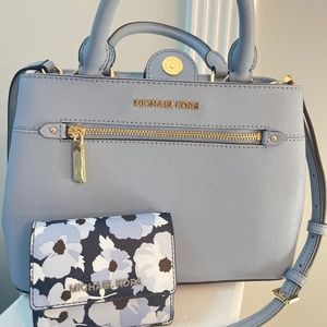 Light blue Michael Kors leather purse